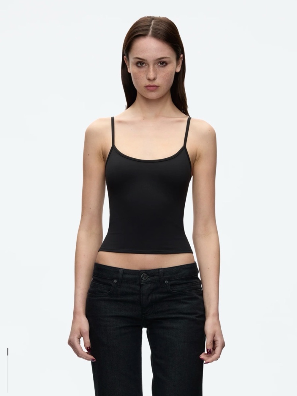 Tankair Black Spaghetti Strap Tank Top - Women